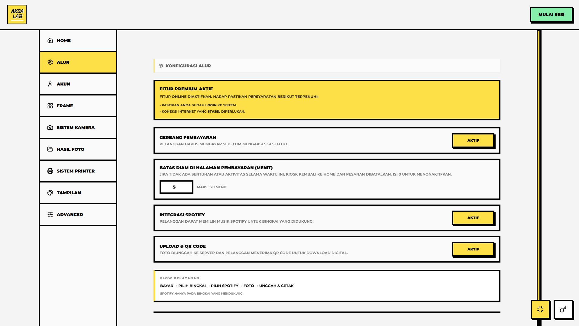 Tampilan Setting Operator 2