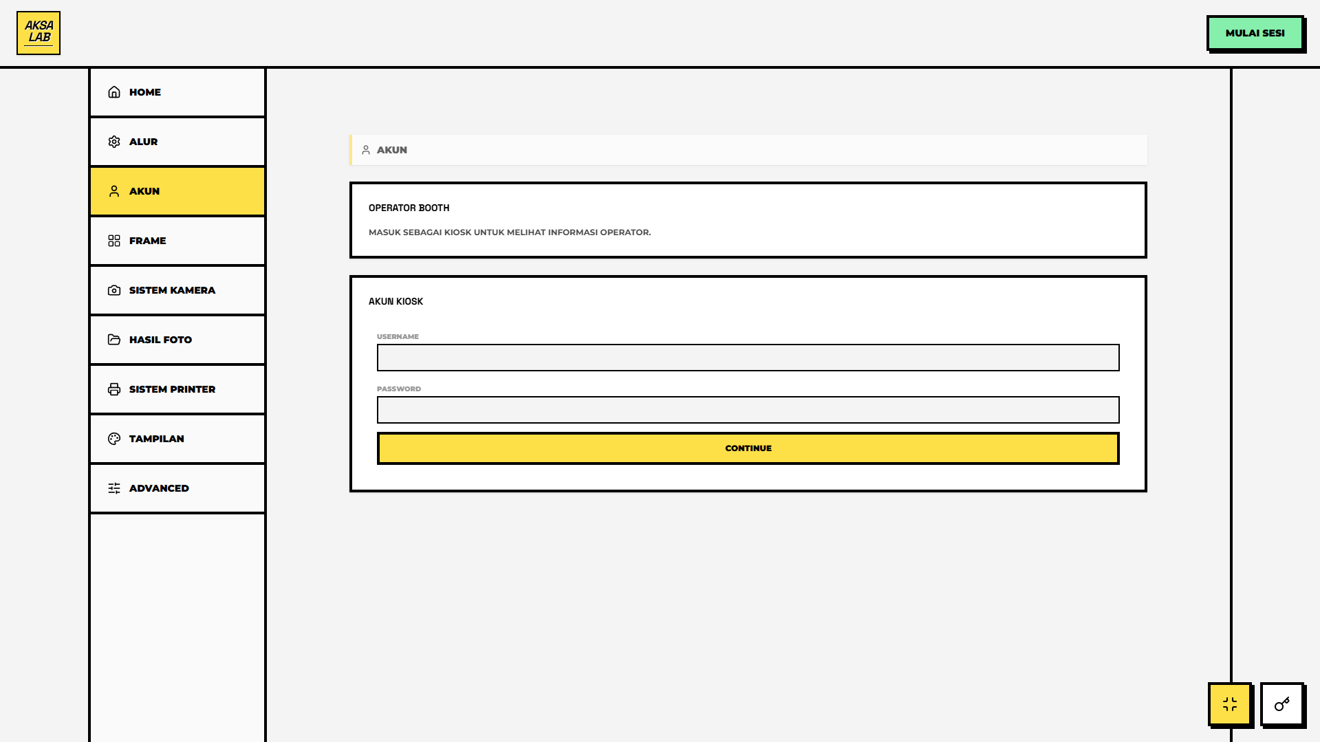 Tampilan Setting Operator 3