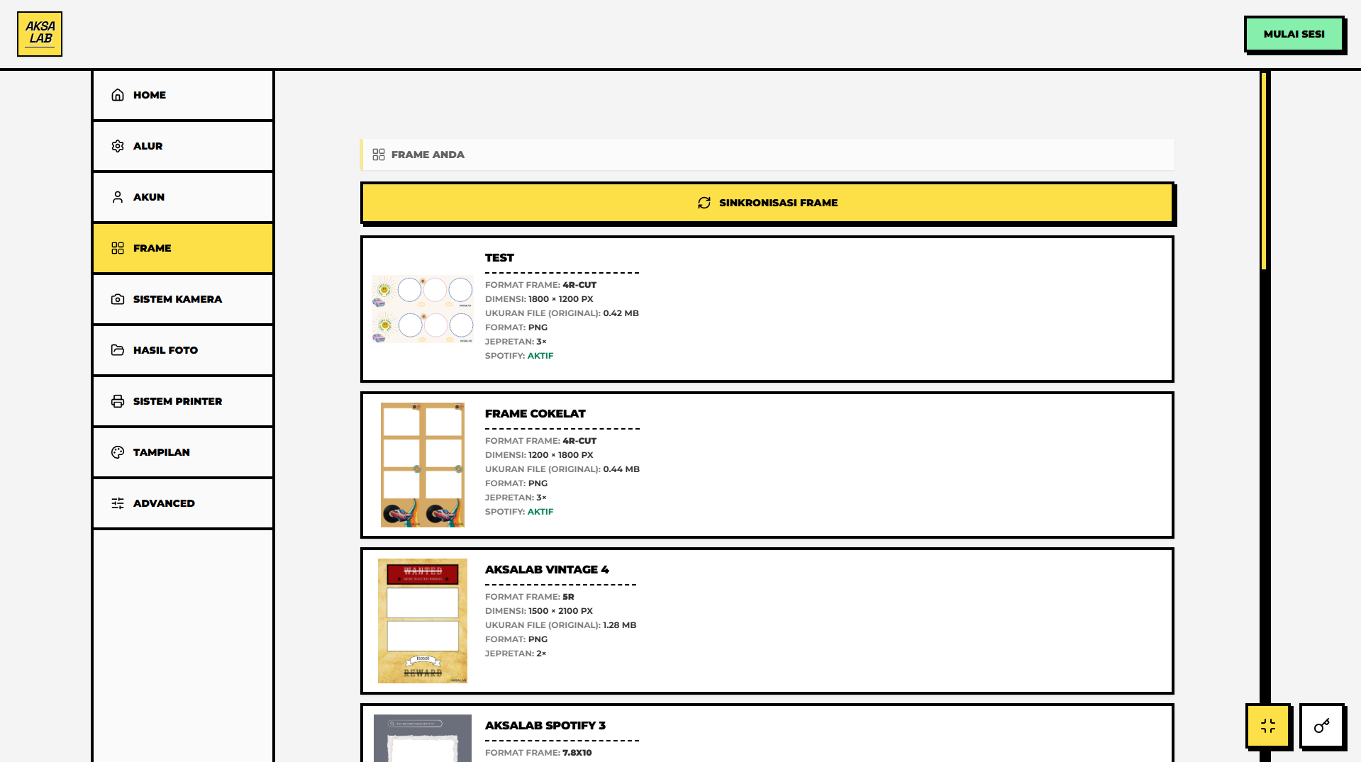 Tampilan Setting Operator 4