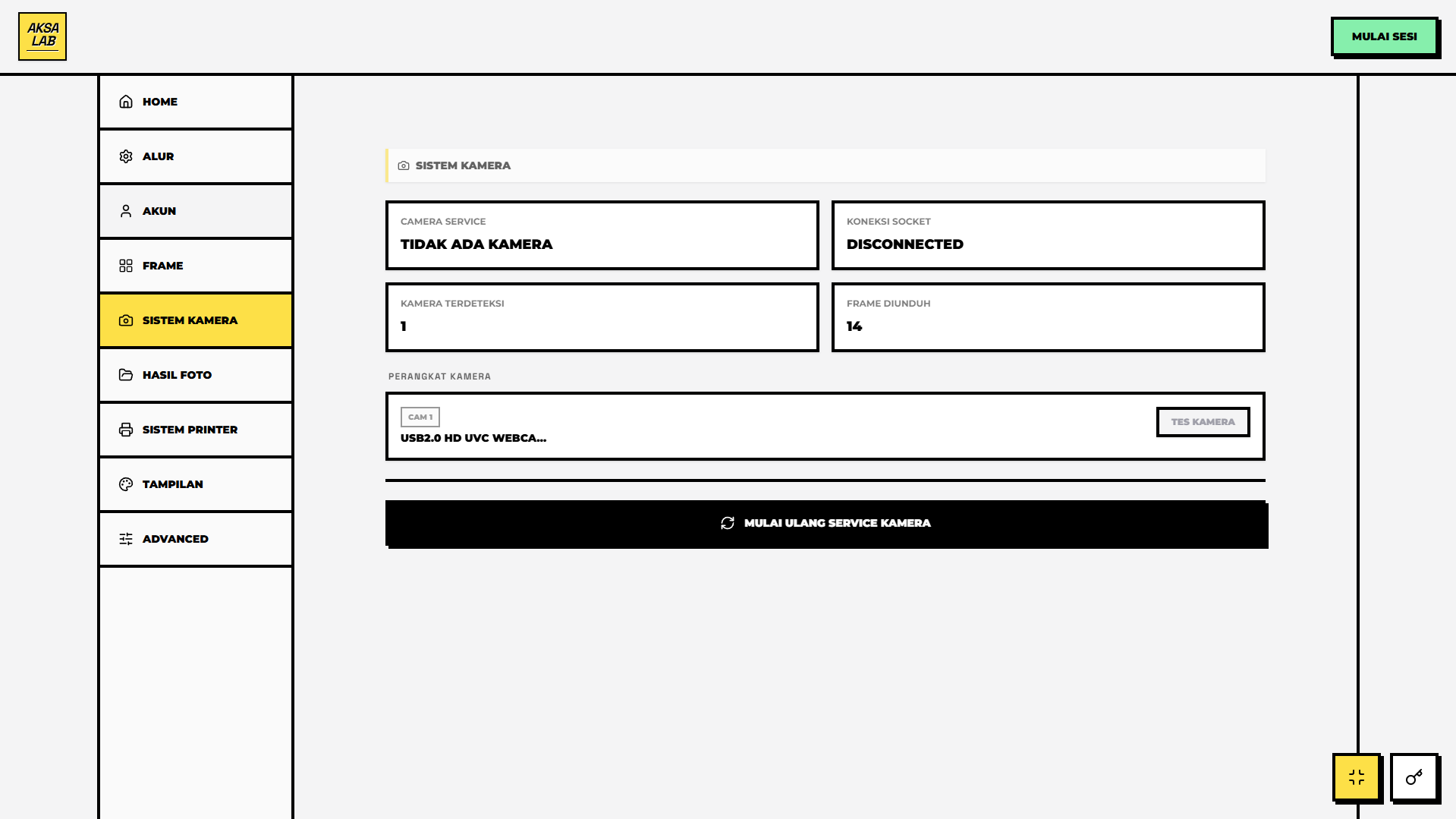Tampilan Setting Operator 5